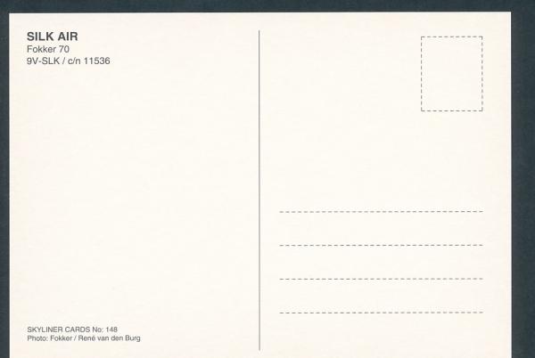 SILK AIR, Fokker 70,