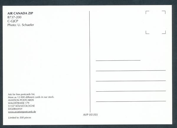 AIR CANADA ZIP, B737-200,