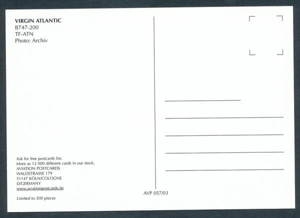 VIRGIN ATLATIC, B747-200,