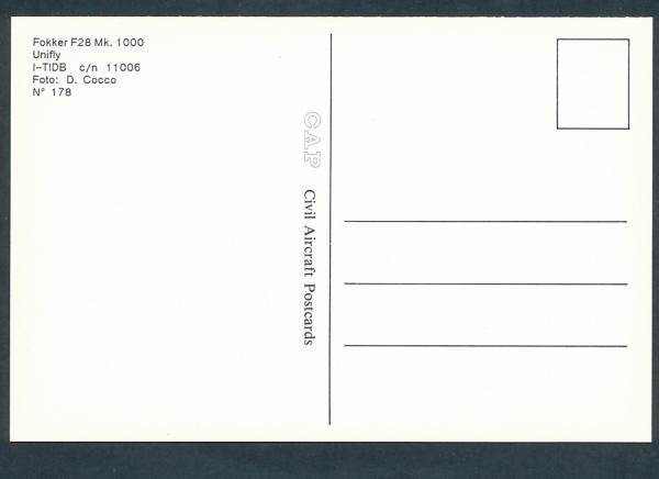 UNIFLY, Fokker F28 MK,