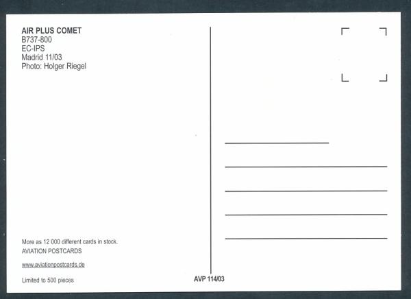 AIR PLUS COMET, B737-800,