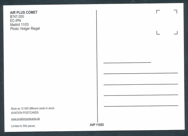 AIR PLUS COMET, B747-200,