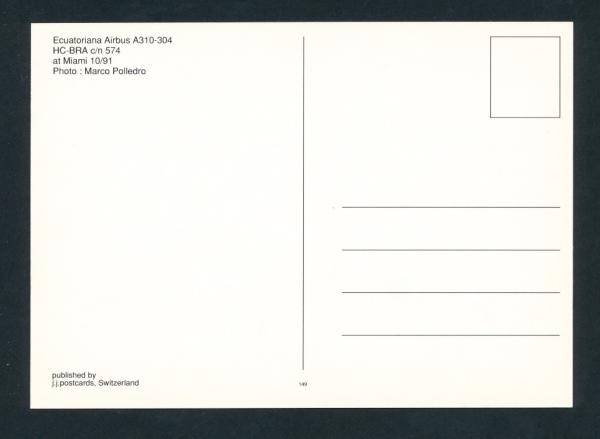 ECUATORIANA, Airbus A310-304,
