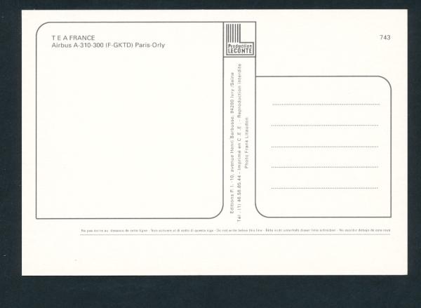 TEA FRANCE, Airbus A-310-300,