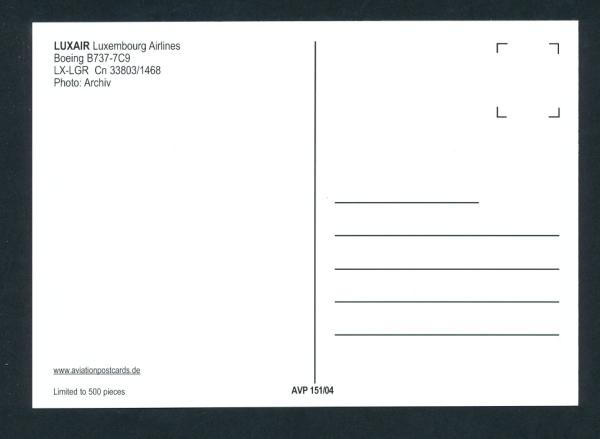 LUXAIR, Boeing B-737-7C9,