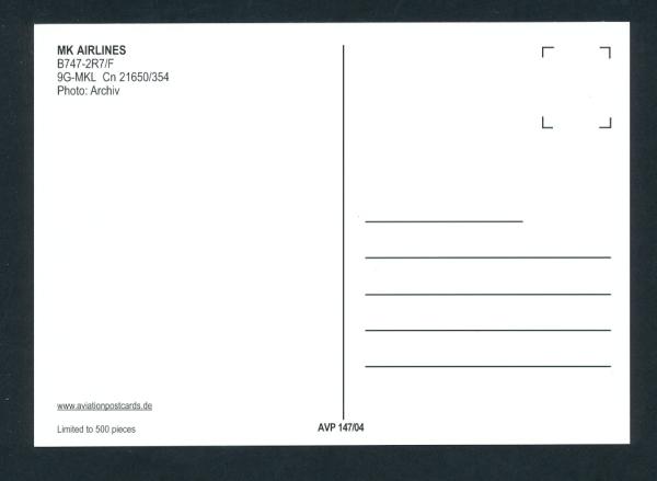 MK AIRLINES, B747-2R7/F,