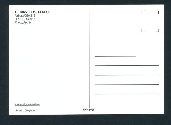 THOMAS COOK / CONDOR, Airbus A320-212,