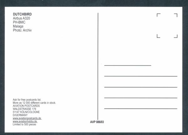 DUTCHBIRD, Airbus A320,