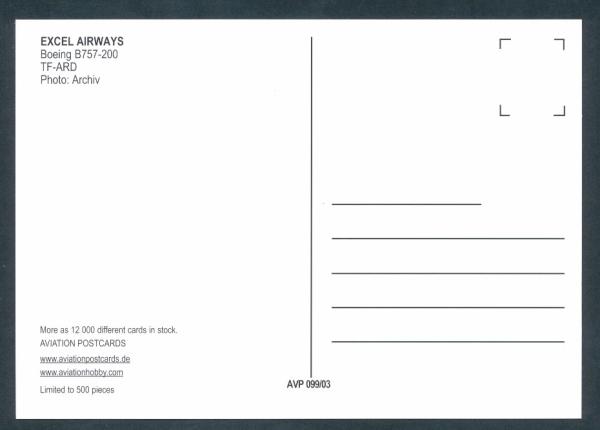 EXCEL AIRWAYS, Boeing B757-200,