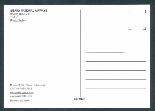 SIERRA NATIONAL AIRWAYS, Boeing B757-200,