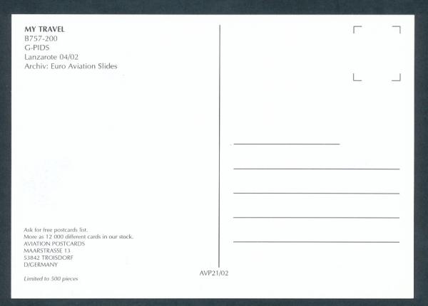 MY TRAVEL, B757-200,