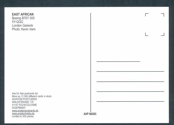 EAST AFRICAN, Boeing B767-300,