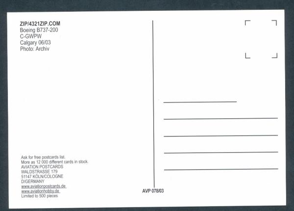 ZIP/4321ZIP.COM, Boeing B737-200,