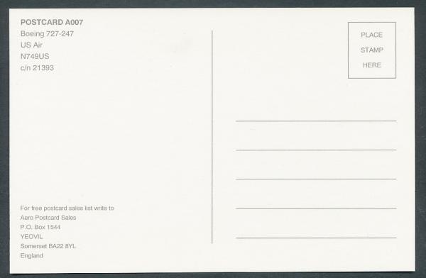 US AIR, Boeing 727-247