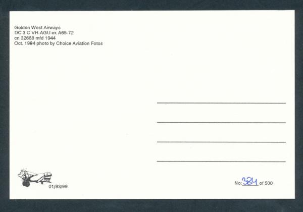 GOLDEN EST IRWAYS, DC 3 C,