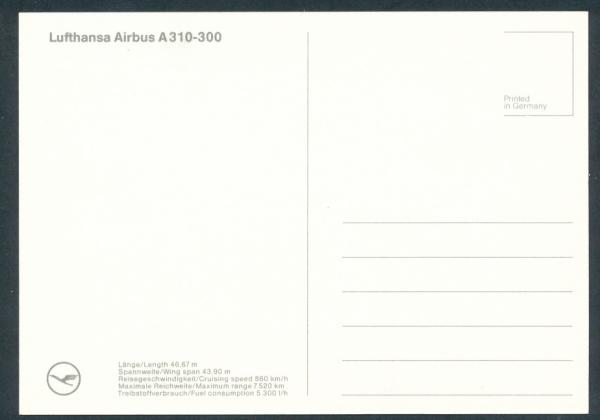 LUFHANSA AIRBUS, A 310-300,