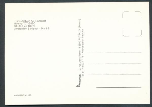 TRANS ARABIAN AIR TRANSPORT, Boeing 707-349C,