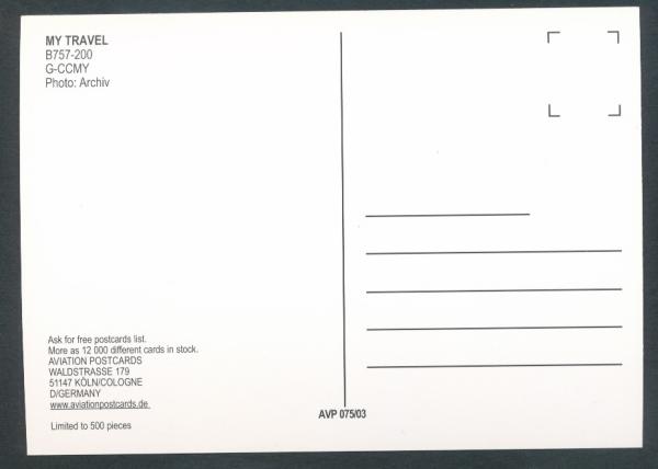 MY TRAVEL, B757-200,