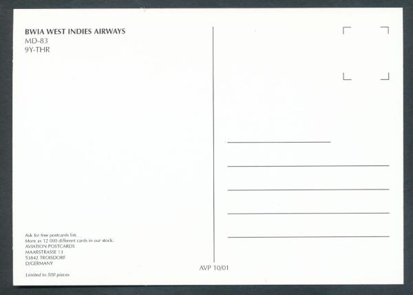 BWIA WEST INDIES AIRWAYS, MD-83,