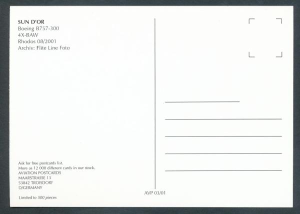 SUN D’OR, Boeing B757-300,
