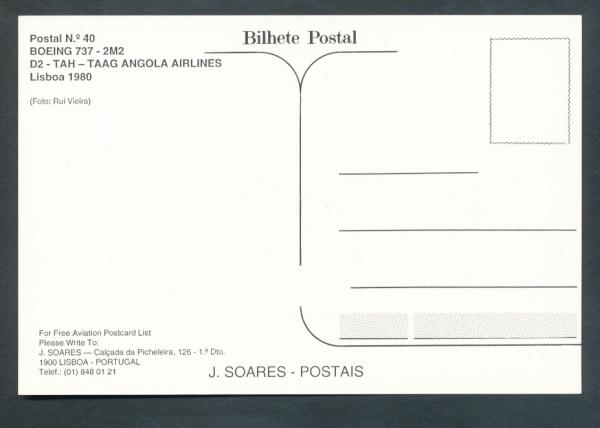 TAAG ANGOLA AITLINES, Boeing 737 - 2M2,