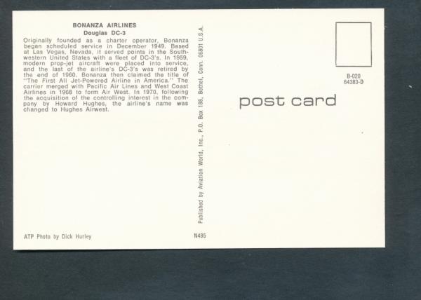 BONANZA AIRLINES, Douglas DC-3,