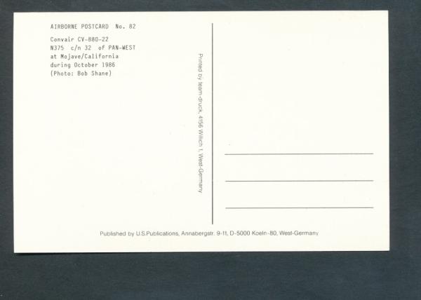 PAN-WEST, Convair CV-880-22,