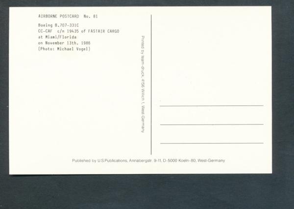 FASTAIR CARGO, Boeing B 707-331C,