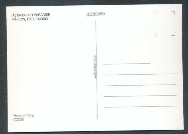 AIR PARADISE, A310-300, 1/2003