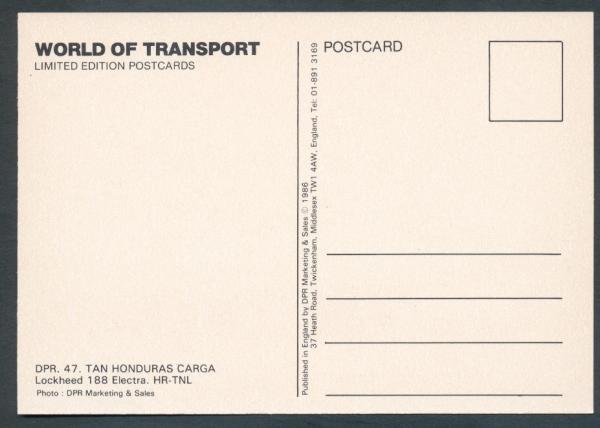 TAN HONDURAS CARGA, Lockheed 188 Electra,
