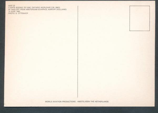 ONTARIO WORDAIR, Boeing 707-338C, 14.6.1980