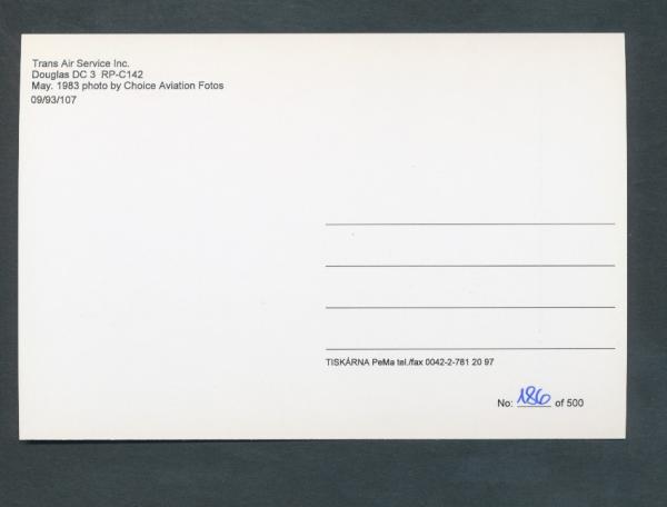 TRANS AIR SERVICE INC., Douglas DC 3,