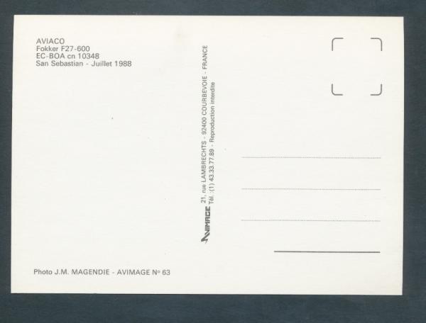 AVIACO, Fokker F27-600