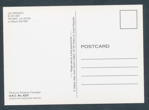 US AIRWAYS, B-737-3B7