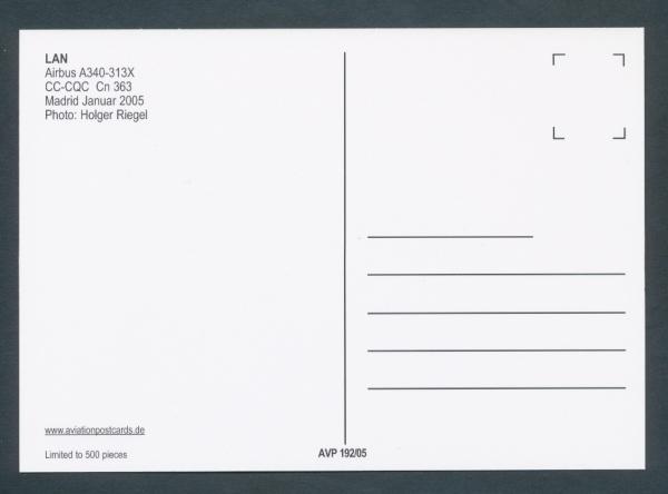 LAN, Airbus A340-313X