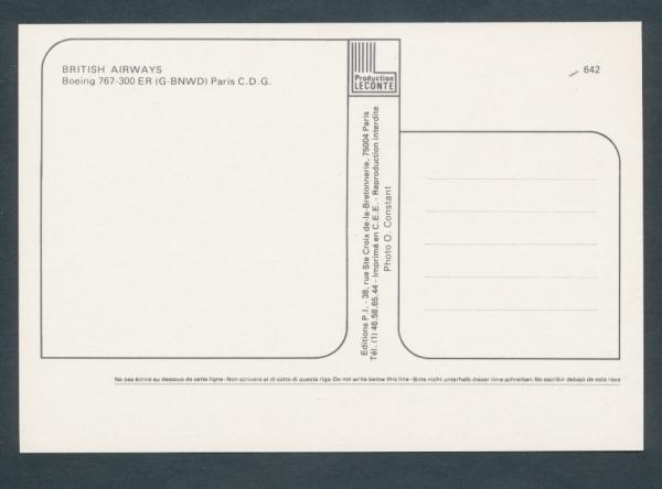 BRITISH AIRWAYS, Boeing 767-300