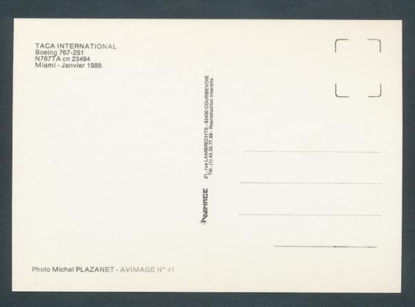TACA INTERNATIONAL, Boeing 767-2S1,