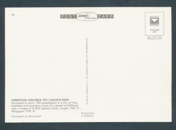 AMERICAN AIRLINES LUXUSLYNER, Boeing 767-223ER,