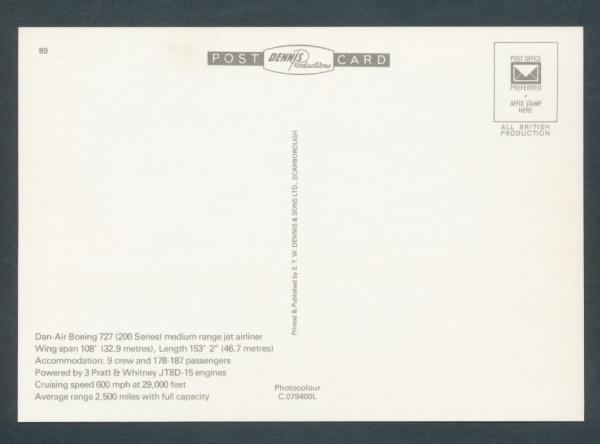 DAN AIR LONDON, Boeing 727-200,