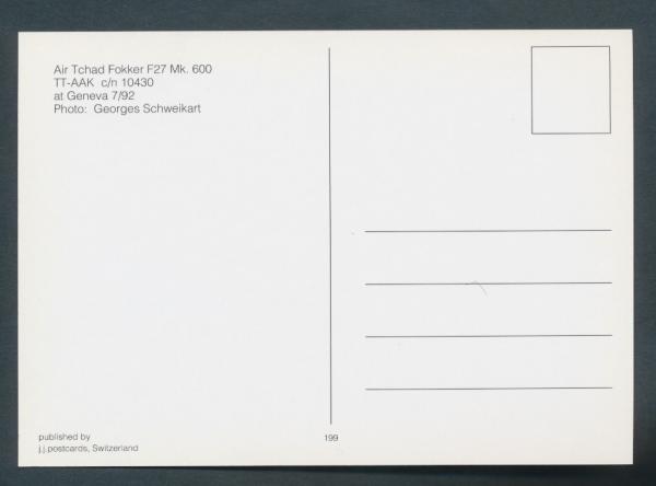 AIR Tchad, Fokker F27 Mk 600,