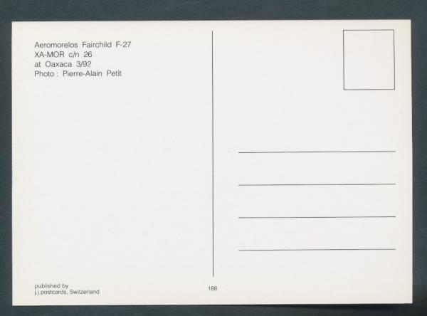 AEROMORELOS FAIRCHILD F-27,