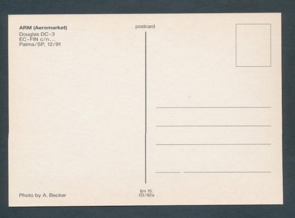 ARM AEROMARKET, Douglas DC-3,