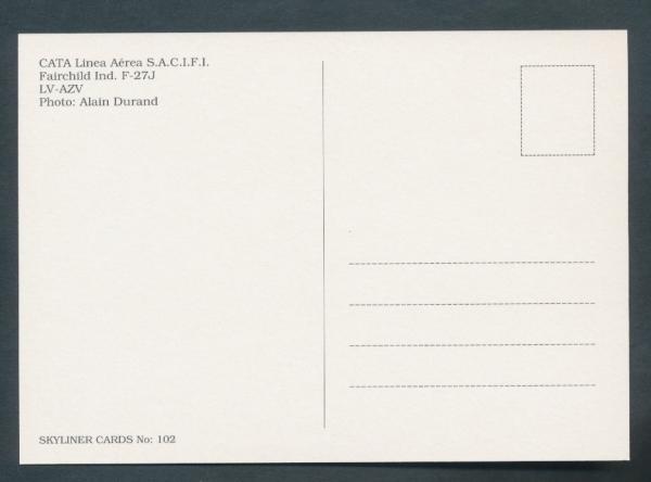 CATA LINEA AÉREA, Fairchild Ind.F-27J,