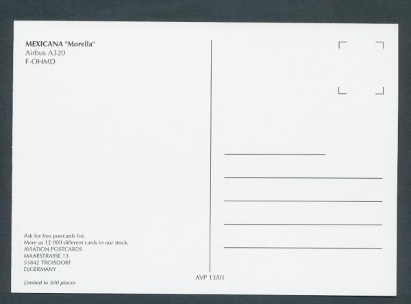 MEXICANA “Morella“,Airbus A320,
