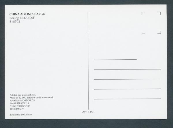 CHINA AIRLINES CARGO, Boeing B747-400F,