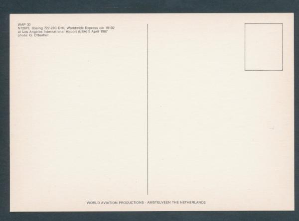 DHL WORLDWIDE EXPRESS, Boeing 727-22C,