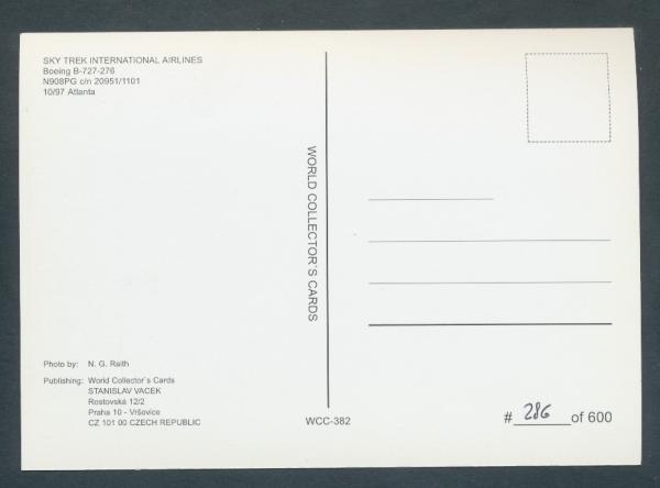 SKY TREK INTERNATIONAL AIRLINES, Boeing B-727-276,