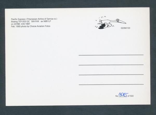 POLYNESIAN AIRLINE of Samao cs, Boeing 737-3S3 QC,