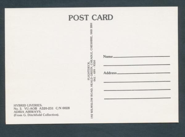 ADRIA AIRWAYS, YU-AOB A320-231,