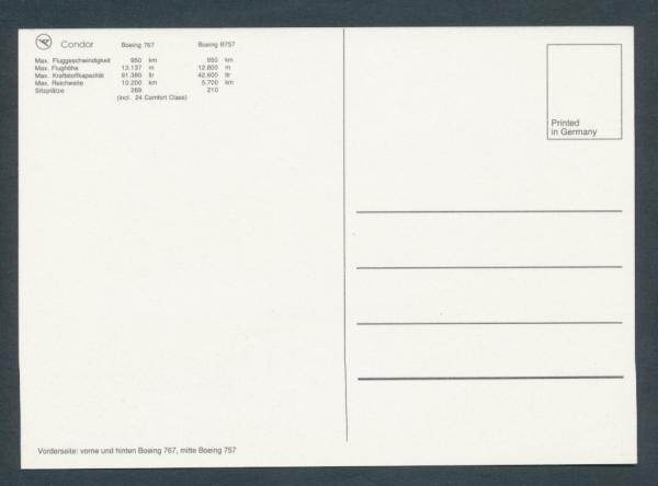 CONDOR, Boeing 767, Boeing B757,